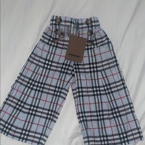 Burberry Kids Checkered Trousers - Blue and Red